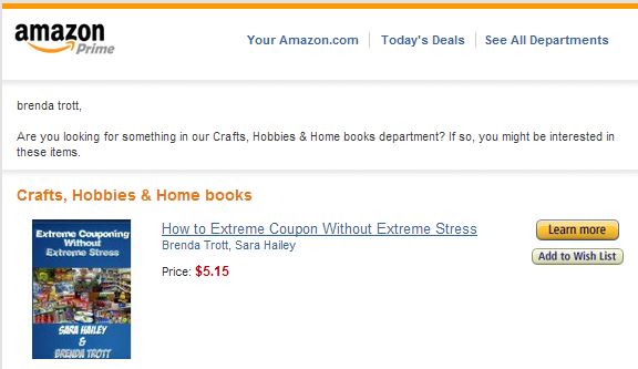 Amazon Promoted my Book To Me